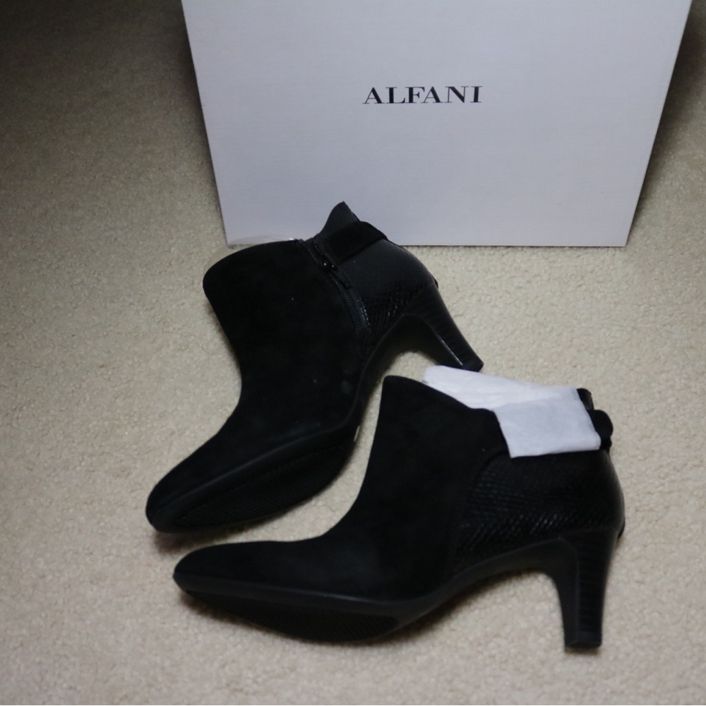 Alfani Black Suede Ankle Boots